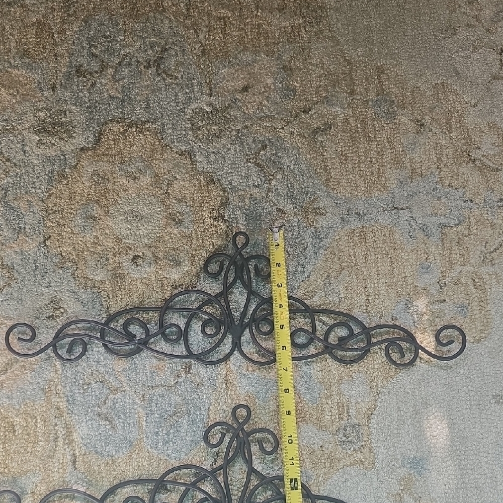 Ornate Black Metal Wall Art Set - Picture 3 of 3